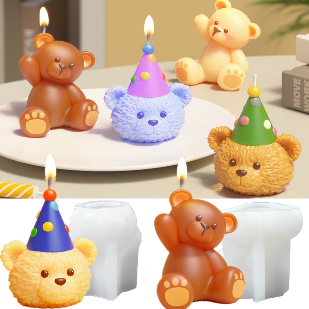Soap Making Art - 3D милый медведь, смоляная форма для