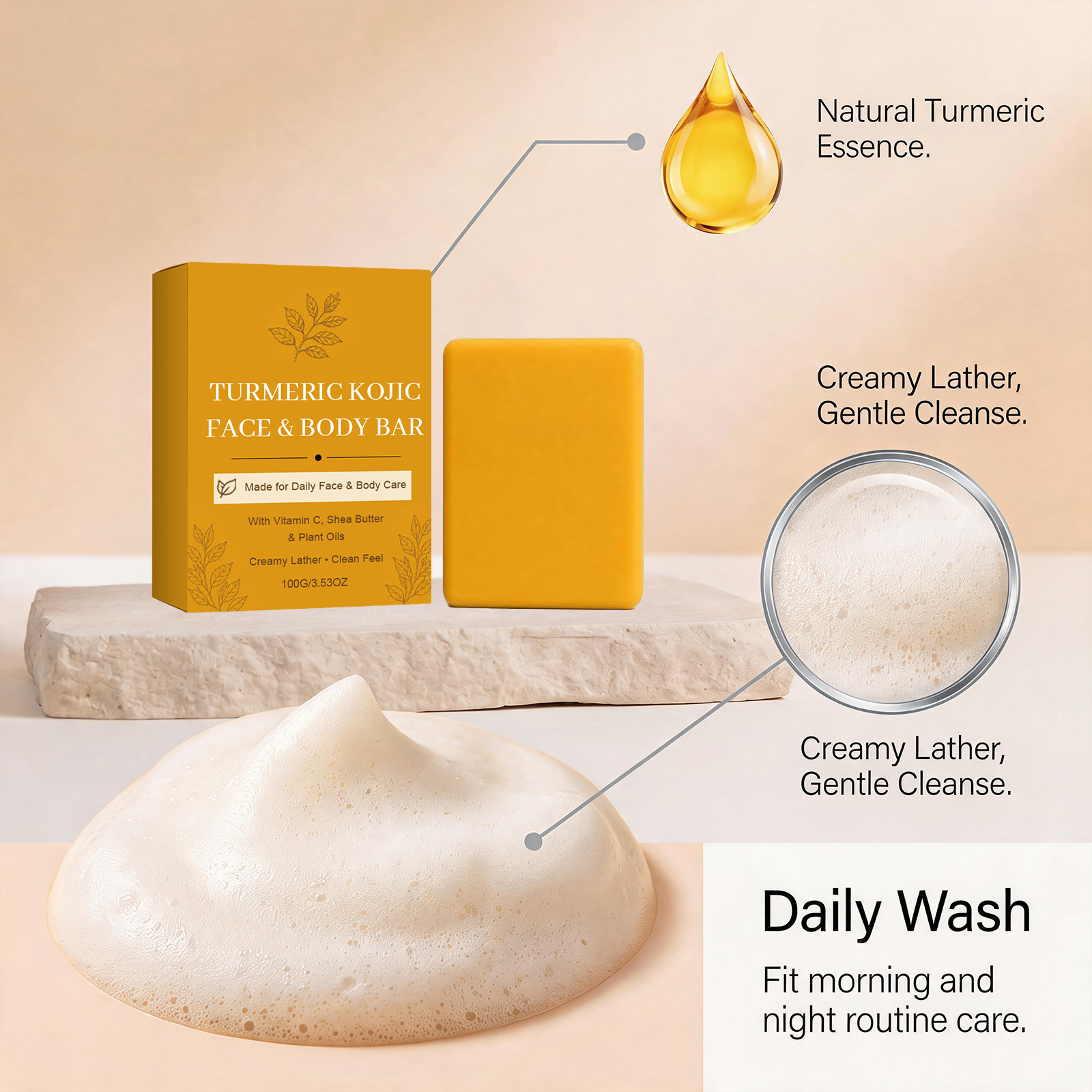 Мыло ручной работы с куркумой  – обзор и цена Castor Oil Soap